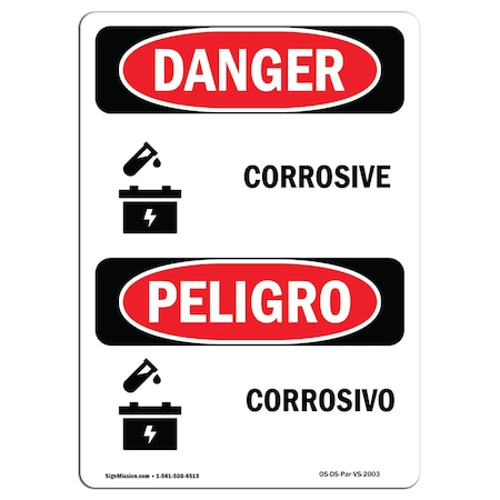 OSHA Danger, 5 Height, 7 Width, Decal